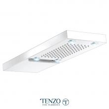 Tenzo WTS4L-CR - Wall mount shwr head LED (4x) & waterfall stainless steel chrome