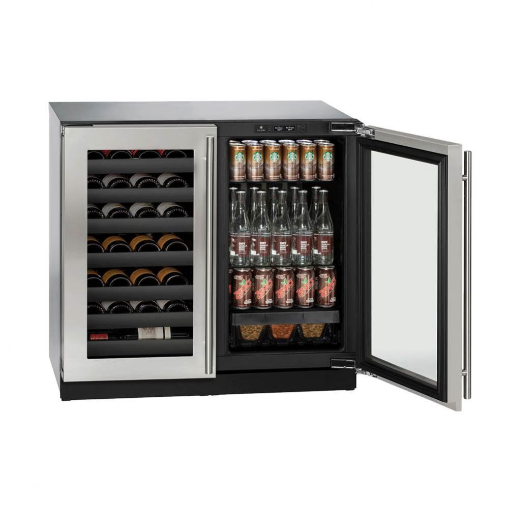 Beverage Center 36'' Integrated Solid 115v
