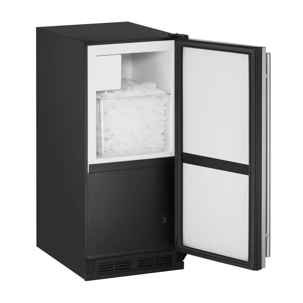 Ice Maker 15'' Reversible Hinge Stainless 115v