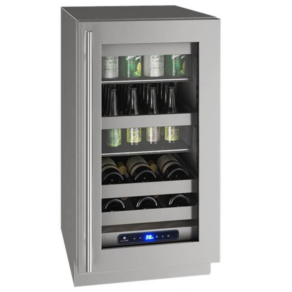 Beverage Center 18'' Reversible Hinge Stainless 115v