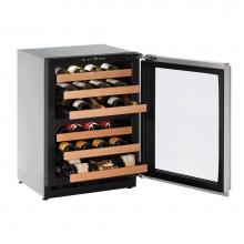 U Line U-2224ZWCINT-00B - Wine Captain 24'' Reversible Hinge Integrated 115v