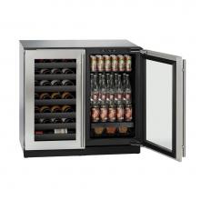 U Line U-3036BVWCINT-60B - Beverage Center 36'' Integrated Solid 115v