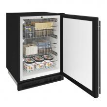 U Line U-1224FZRB-00A - Freezer 24'' Reversible Hinge Black 115v