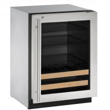 U Line U-2224BEVS-13B - Beverage Center 24'' Lock Right Hinge Stainless 115v
