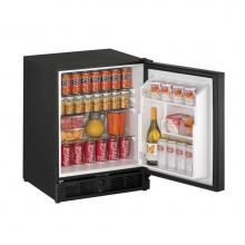 U Line U-29RB-00A - Solid Refrigerator 21'' Reversible Hinge Black 115v