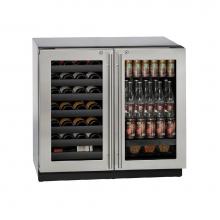 U Line U-3036BVWCS-13B - Beverage Center 36'' Lock Stainless 115v