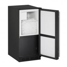 U Line U-BI1215B-00B - Ice Maker 15'' Reversible Hinge Black 115v
