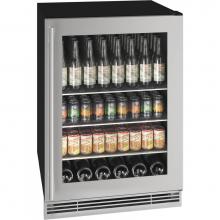 U Line UHBV024-SG01A - Beverage Center 24'' Revers Hinge SS Frame 115v