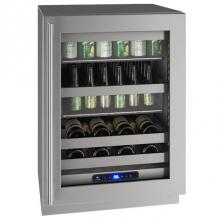 U Line UHBV524-SG01A - Beverage Center 24'' Reversible Hinge Stainless 115v