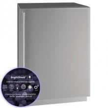 U Line UHRE524-SS81A - Solid Refrigerator 24'' Reversible Hinge Stainless Solid 115v BrightShield