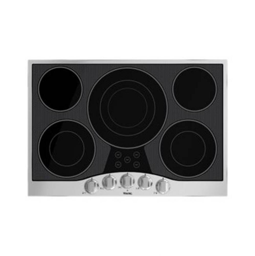 30''W. Electric Radiant Cooktop-5 Elements-Stainless Black
