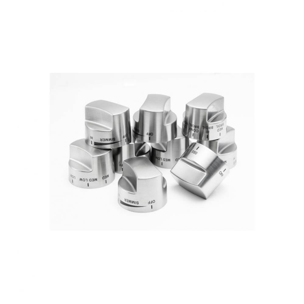 Stainless Knob Kit 7 Series Gas Ranges/Rangetops 36''