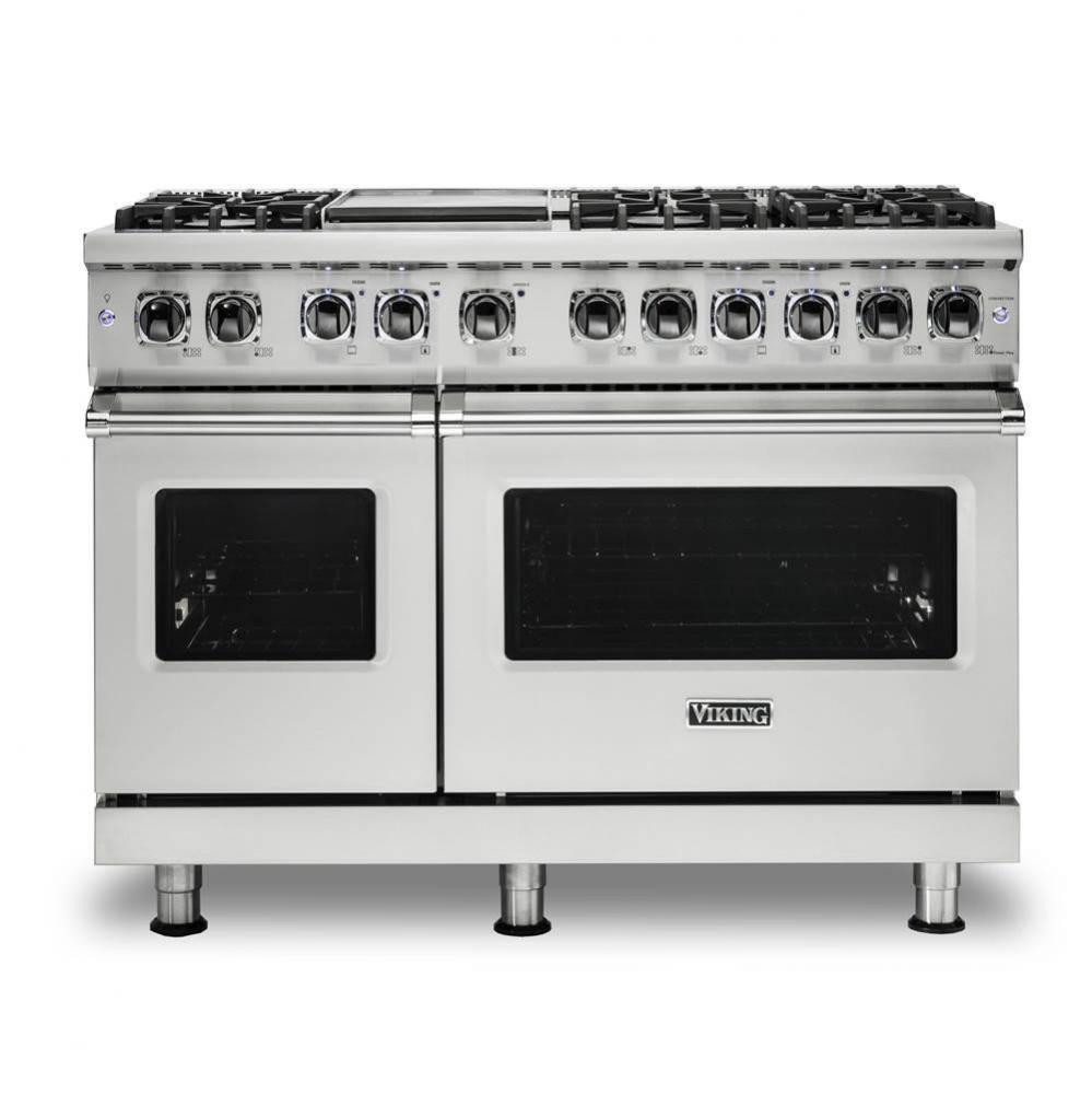 48''W./24''D. Dual Fuel Self-Clean Sealed Burner Range-6 Burners/Griddle-Stain