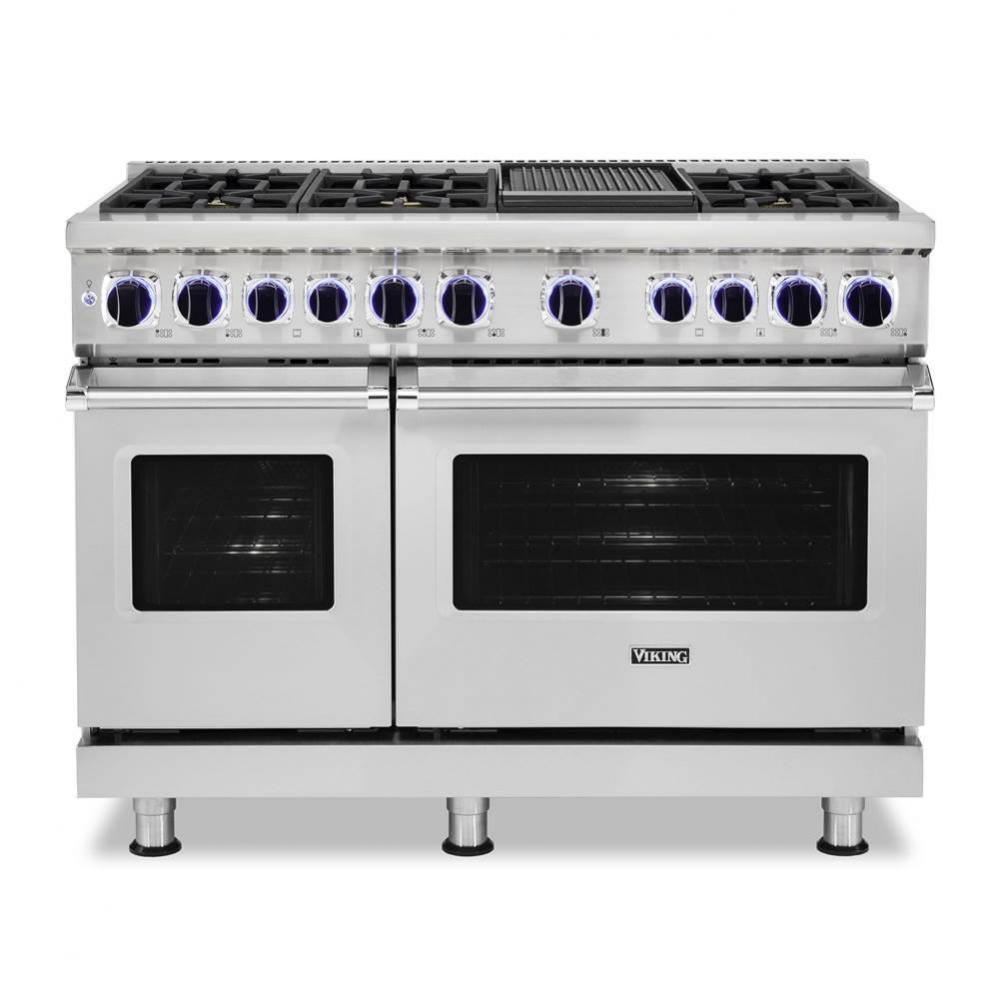 48''W./24''D. Dual Fuel Sealed Burner Range-6 Burners/Griddle-Stainless
