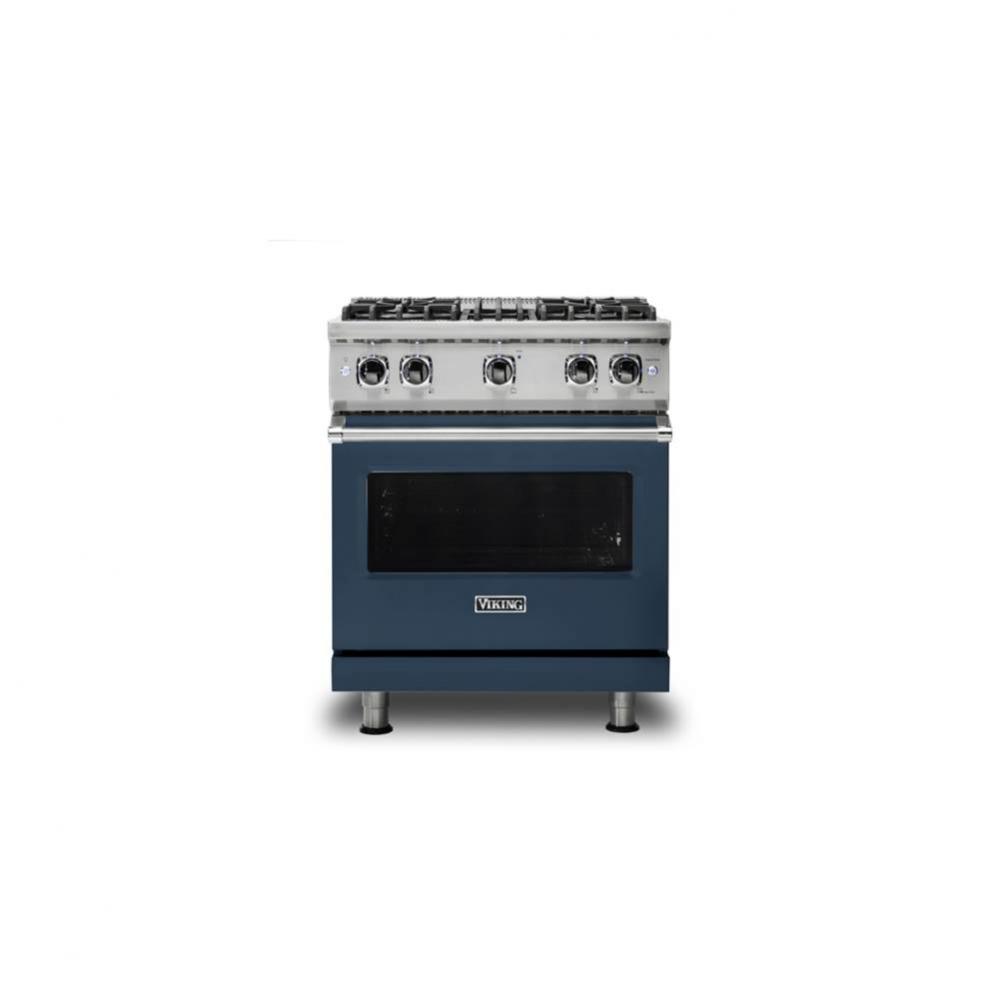 30''W./24''D. Gas Sealed Burner Range-4 Burners-Slate Blue