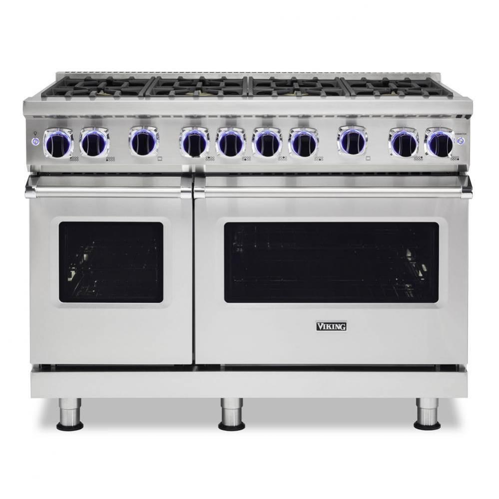 48''W./24''D. Gas Sealed Burner Range-8 Burners-Stainless-LP