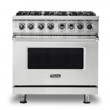 Viking VDR5366BSS - 36''W./24''D. Dual Fuel Self-Clean Sealed Burner Range-6 Burners-Stainless