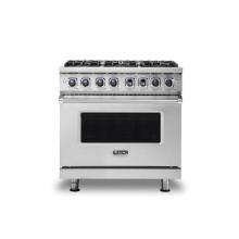 Viking VDR73626BSSLP - 36''W./24''D. Dual Fuel Sealed Burner Range-6 Burners-Stainless-LP