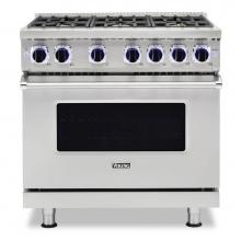 Viking VGR73626BSSLP - 36''W./24''D. Gas Sealed Burner Range-6 Burners-Stainless-LP