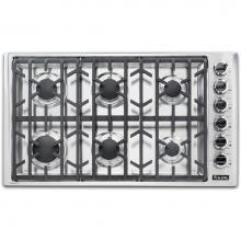 Viking VGSU53616BSSLP - 36''W. Gas Cooktop-6 Burners-Stainless-LP