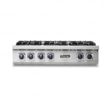 Viking VRT7366BSSLP - 36''W./24''D. Gas Sealed Burner Rangetop-6 Burners-Stainless-LP