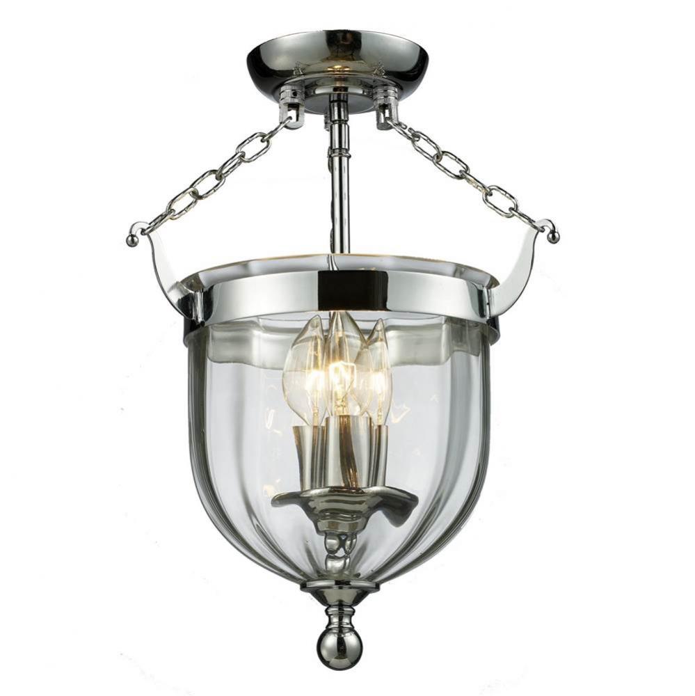 3 Light Semi Flush