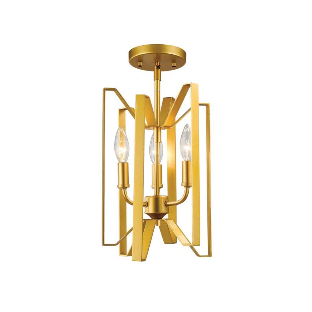 3 Light Semi Flush