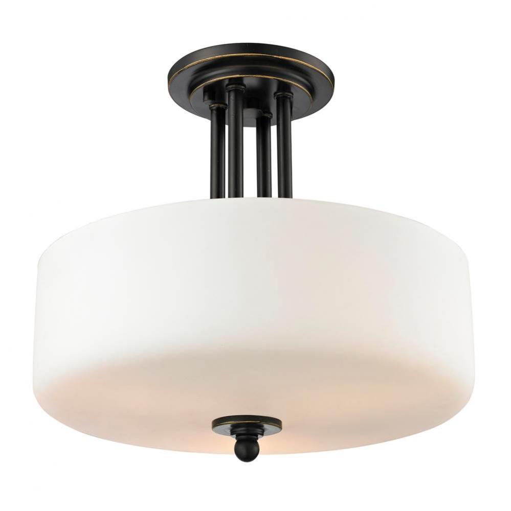 3 Light Semi Flush