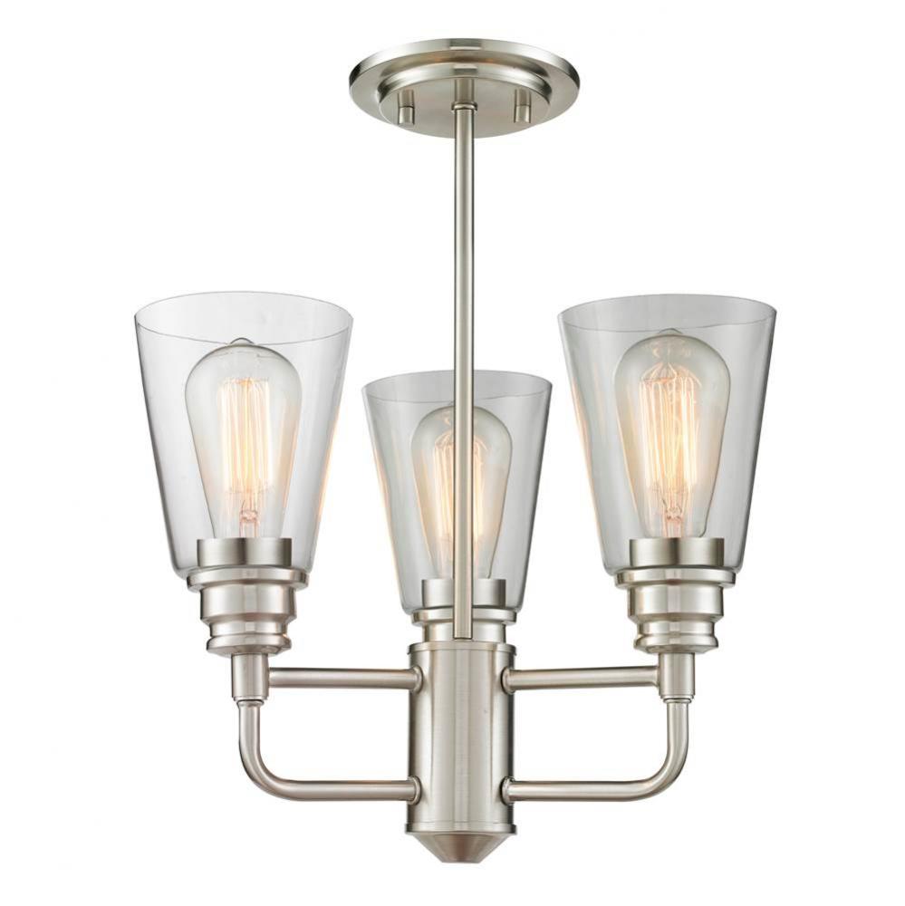 3 Light Semi Flush