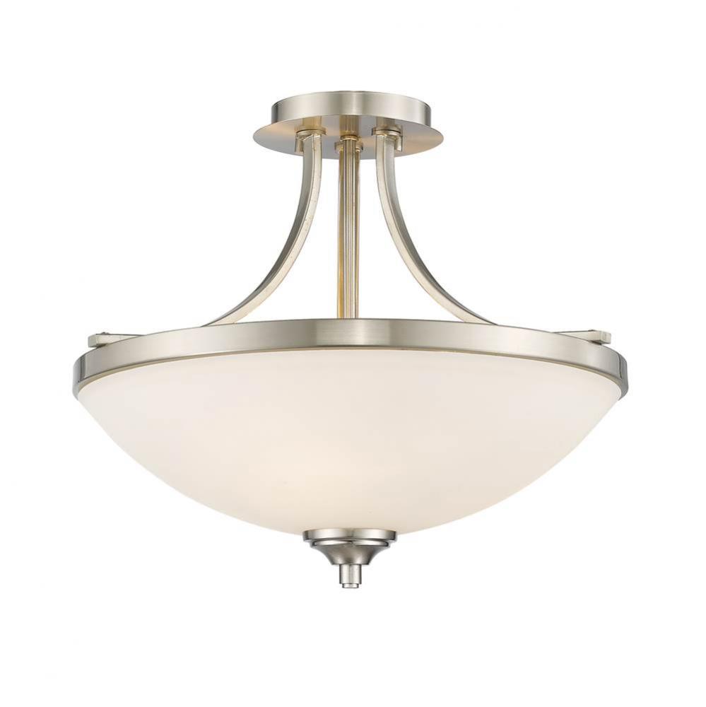 3 Light Semi Flush
