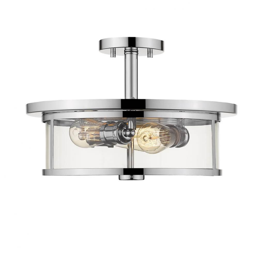 3 Light Semi Flush