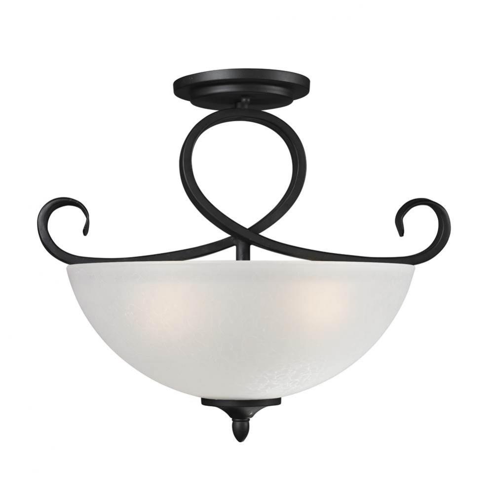 3 Light Semi Flush
