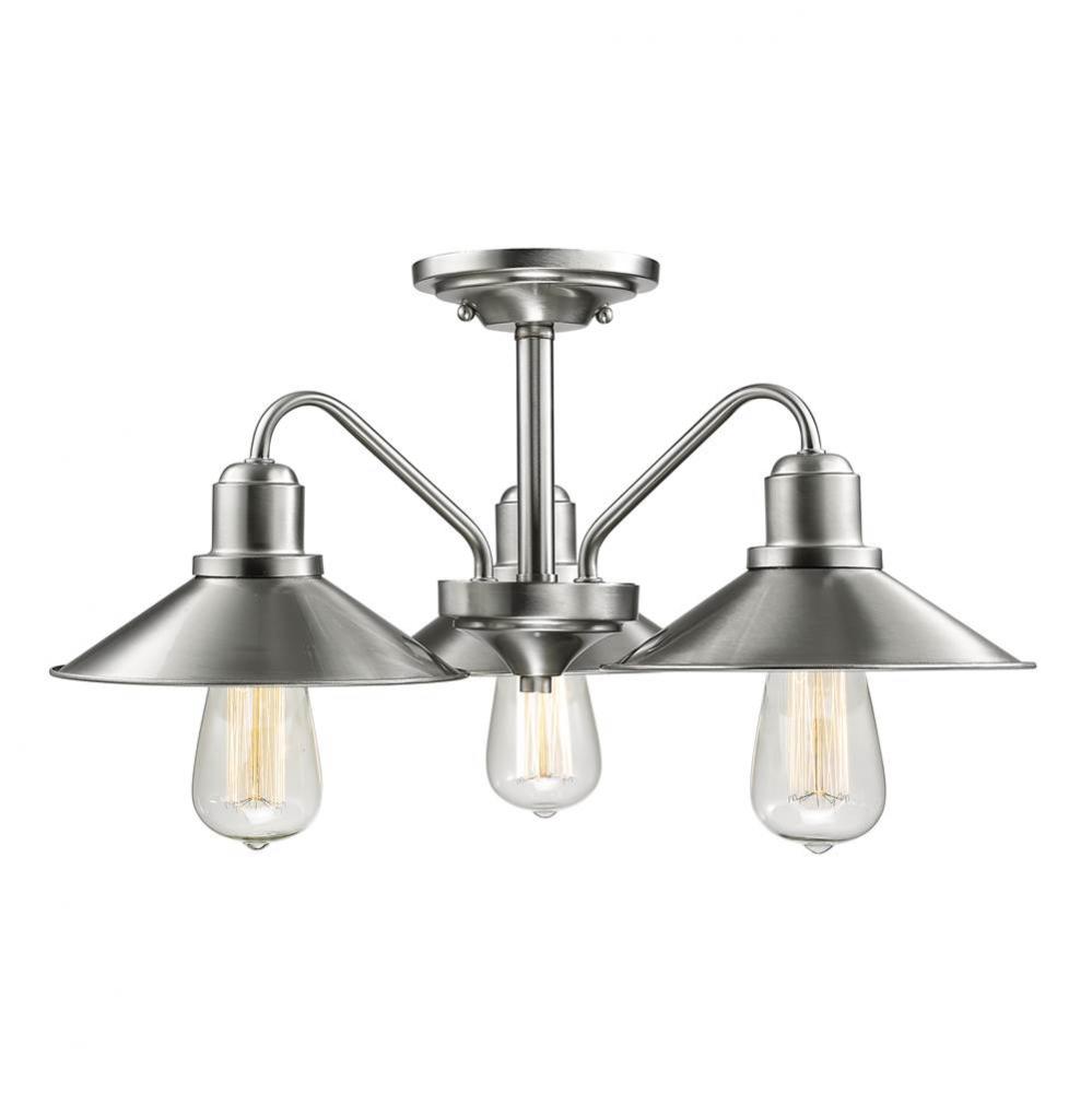 3 Light Semi Flush