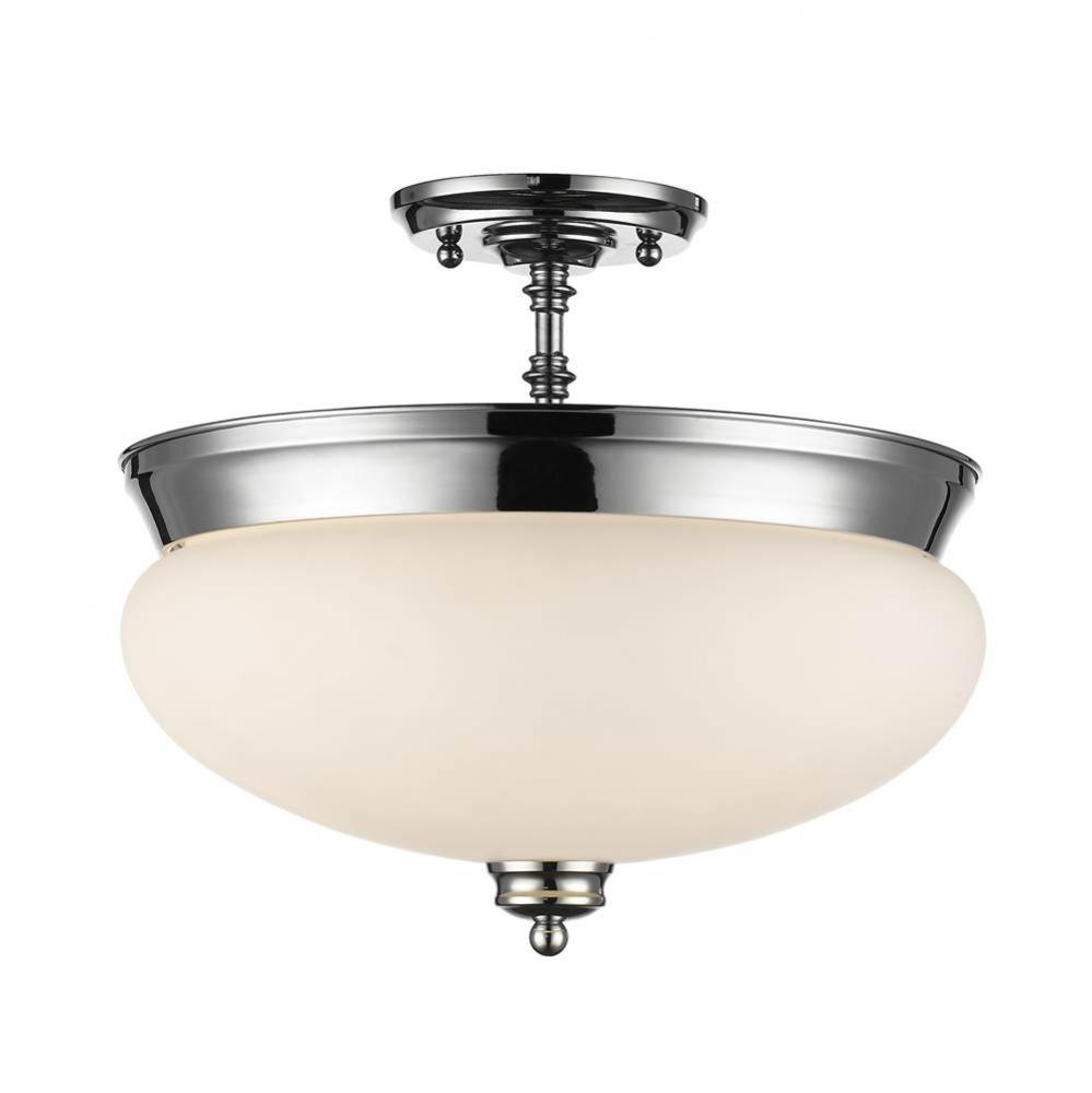 3 Light Semi Flush