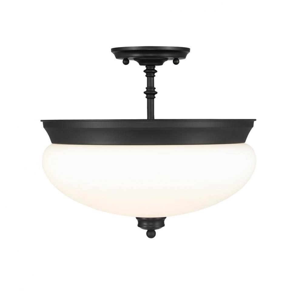 3 Light Semi Flush