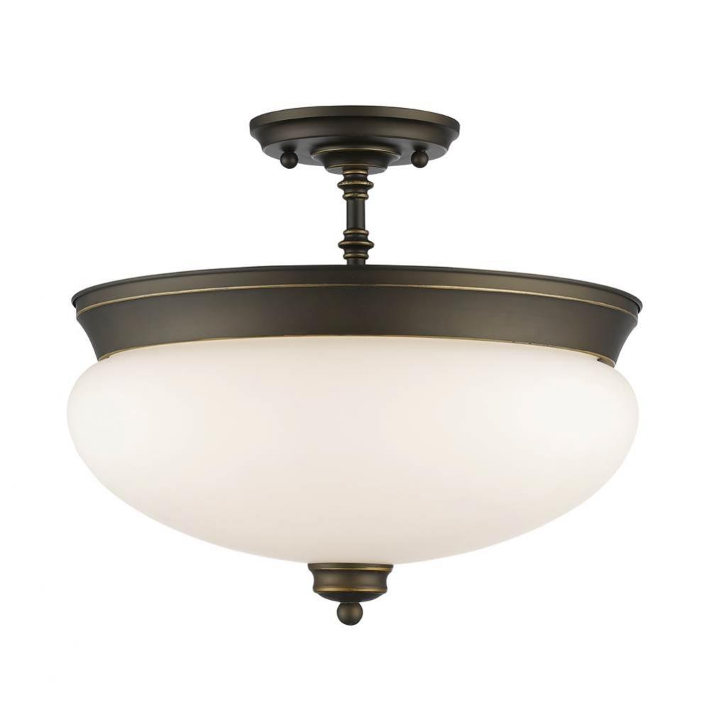 3 Light Semi Flush