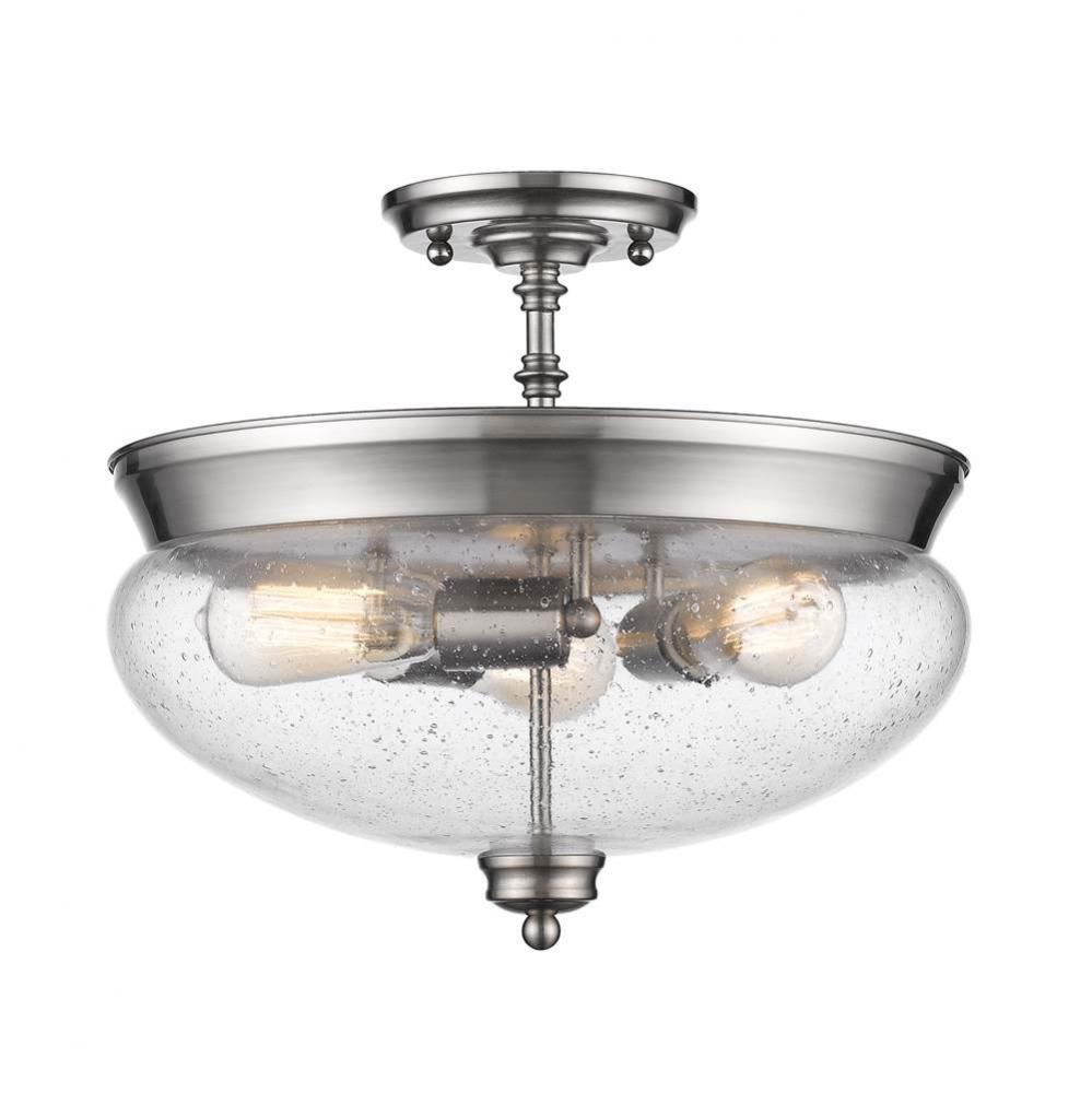 3 Light Semi Flush