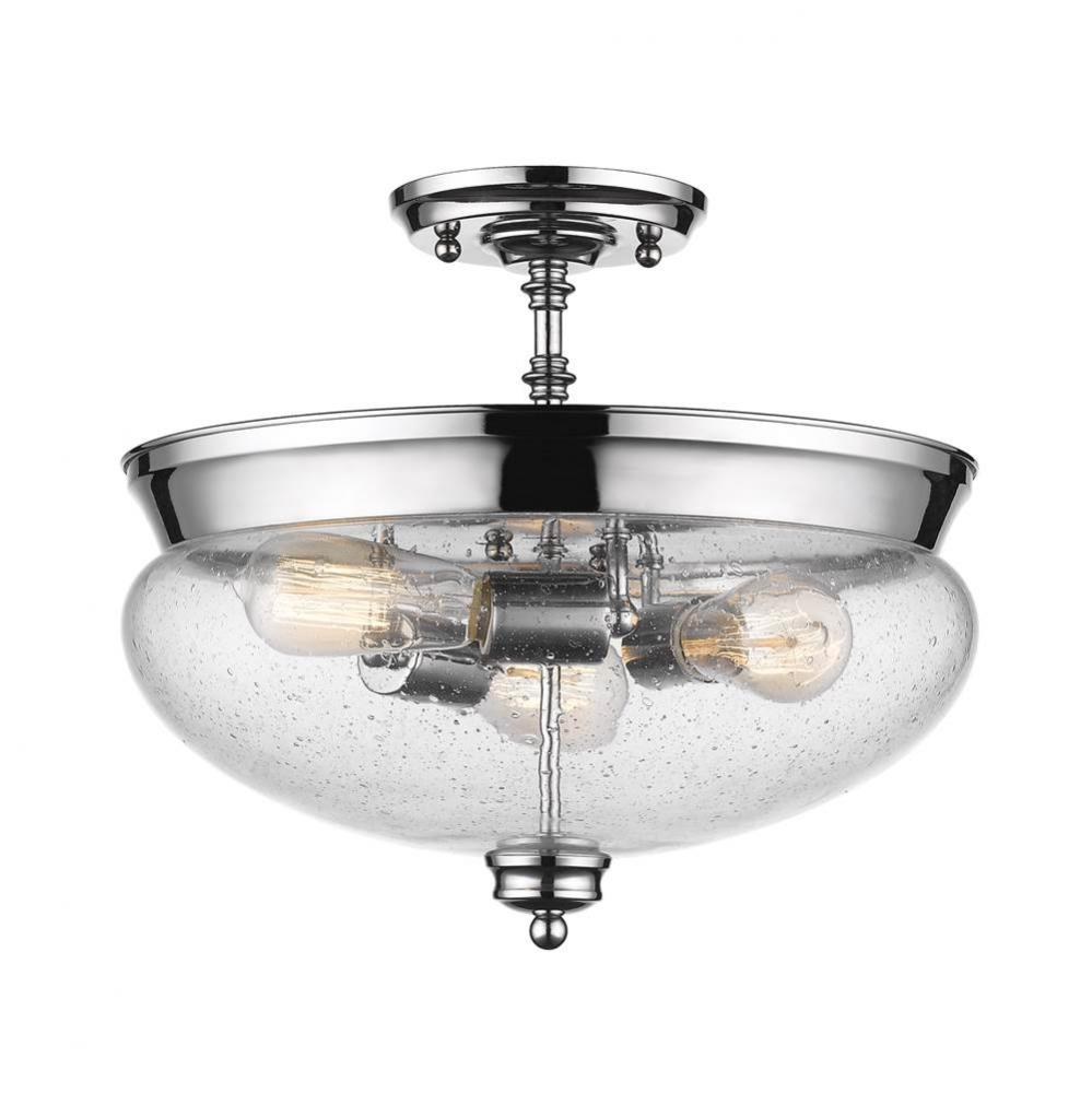 3 Light Semi Flush