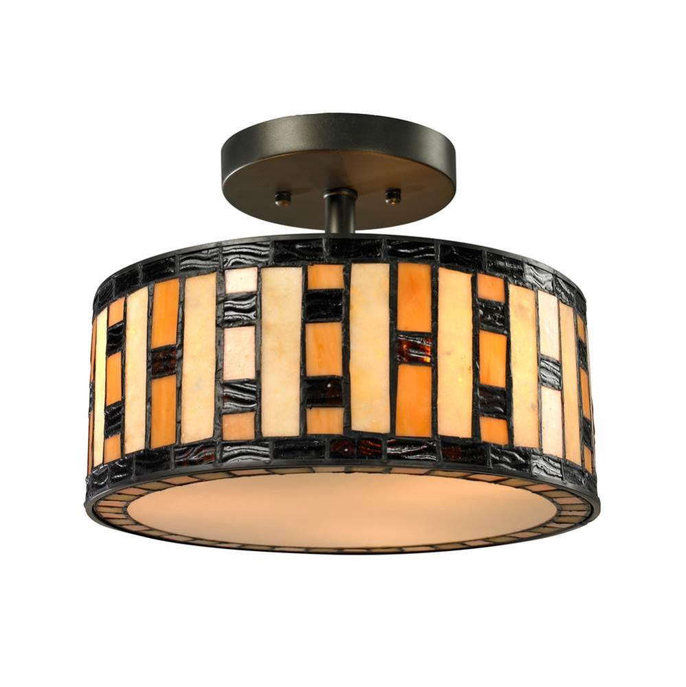 3 Light Semi Flush