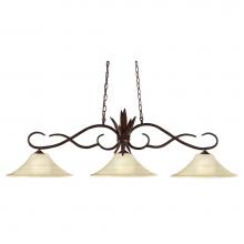 Z-Lite 129BRZ-FGM16 - 3 Light Billiard