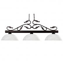 Z-Lite 140BRZ-DWL14 - 3 Light Billiard