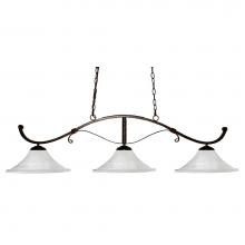 Z-Lite 148BRZ-FWM16 - 3 Light Billiard