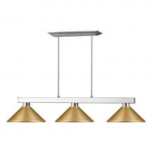 Z-Lite 152BN-MSG - 3 Light Billiard