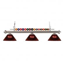 Z-Lite 170BN-ARBG - 3 Light Billiard