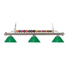 Z-Lite 170BN-PGR - 3 Light Billiard