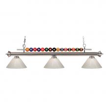 Z-Lite 170BN-PWH - 3 Light Billiard