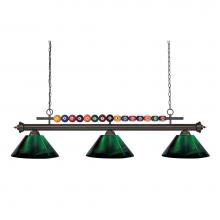 Z-Lite 170BRZ-ARG - 3 Light Billiard
