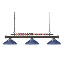 Z-Lite 170BRZ-D16-1 - 3 Light Billiard