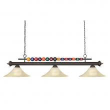 Z-Lite 170BRZ-FGM16 - 3 Light Billiard