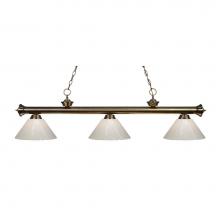 Z-Lite 200-3AB-PWH - 3 Light Billiard